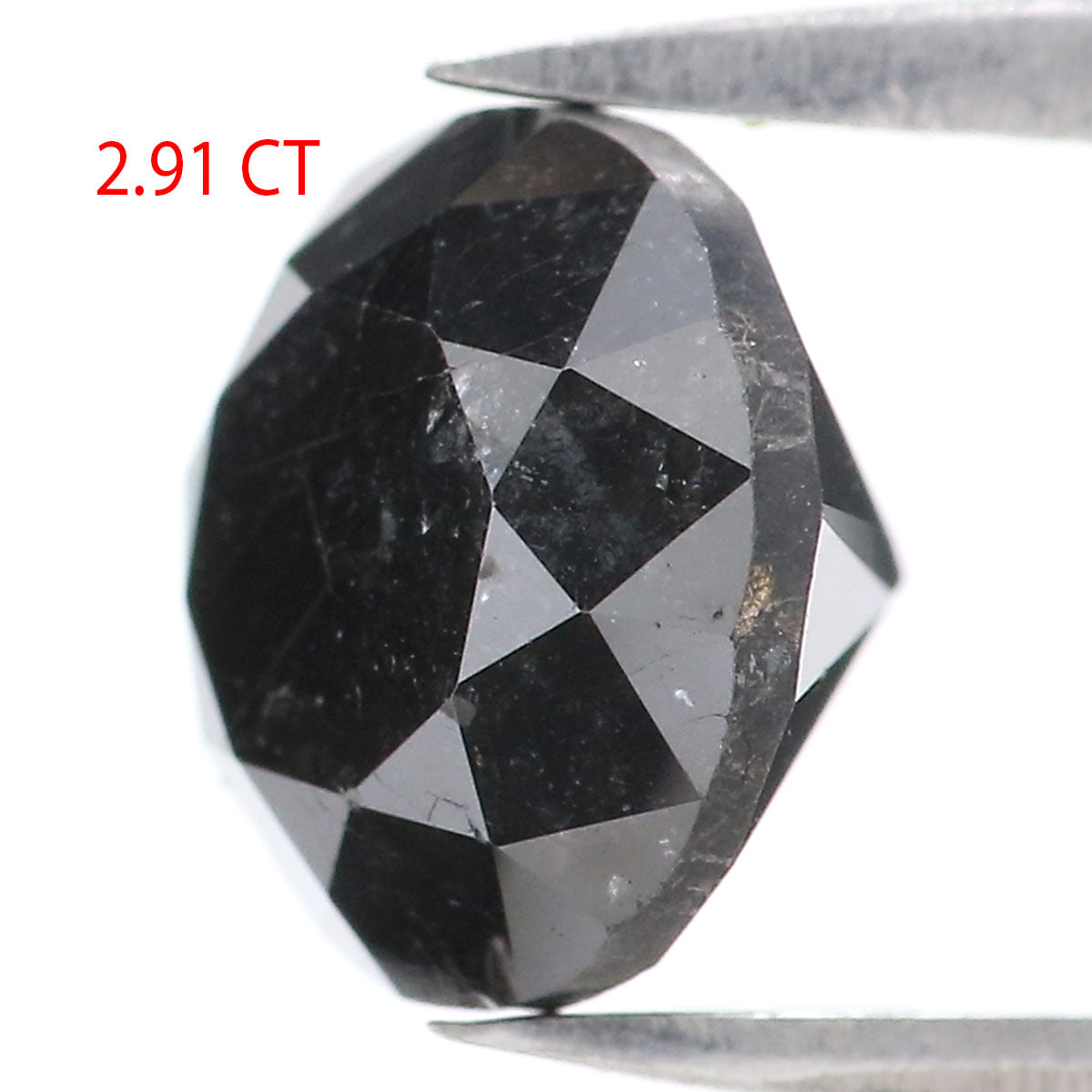 2.91 Ct Natural Loose Round Shape Diamond Black Color Round Cut Diamond 8.20 MM Natural Loose Black Color Round Brilliant Cut Diamond LQ1688