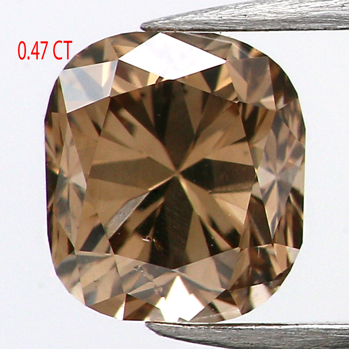 0.47 Ct Natural Loose Diamond, Cushion Diamond, Brown Diamond, Polished Diamond, Real Diamond, Rustic Diamond, Antique Diamond L709