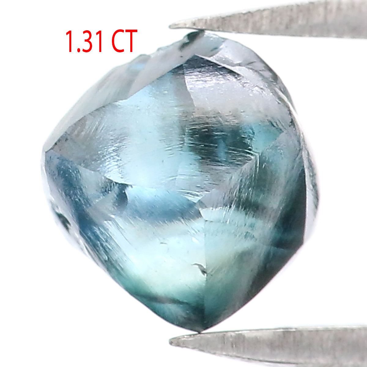 Natural Loose Crystal Rough Blue Color Diamond 1.31 CT 6.21 MM Rough Irregular Cut Diamond KDL2230