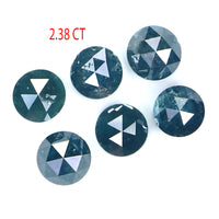 Natural Loose Round Rose Cut Blue Color Diamond 2.38 CT 4.36 MM Rose Cut Shape Diamond L2425