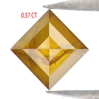 Natural Loose Kite Diamond Yellow Color 0.57 CT 6.50 MM Kite Shape Rose Cut Diamond KR2234