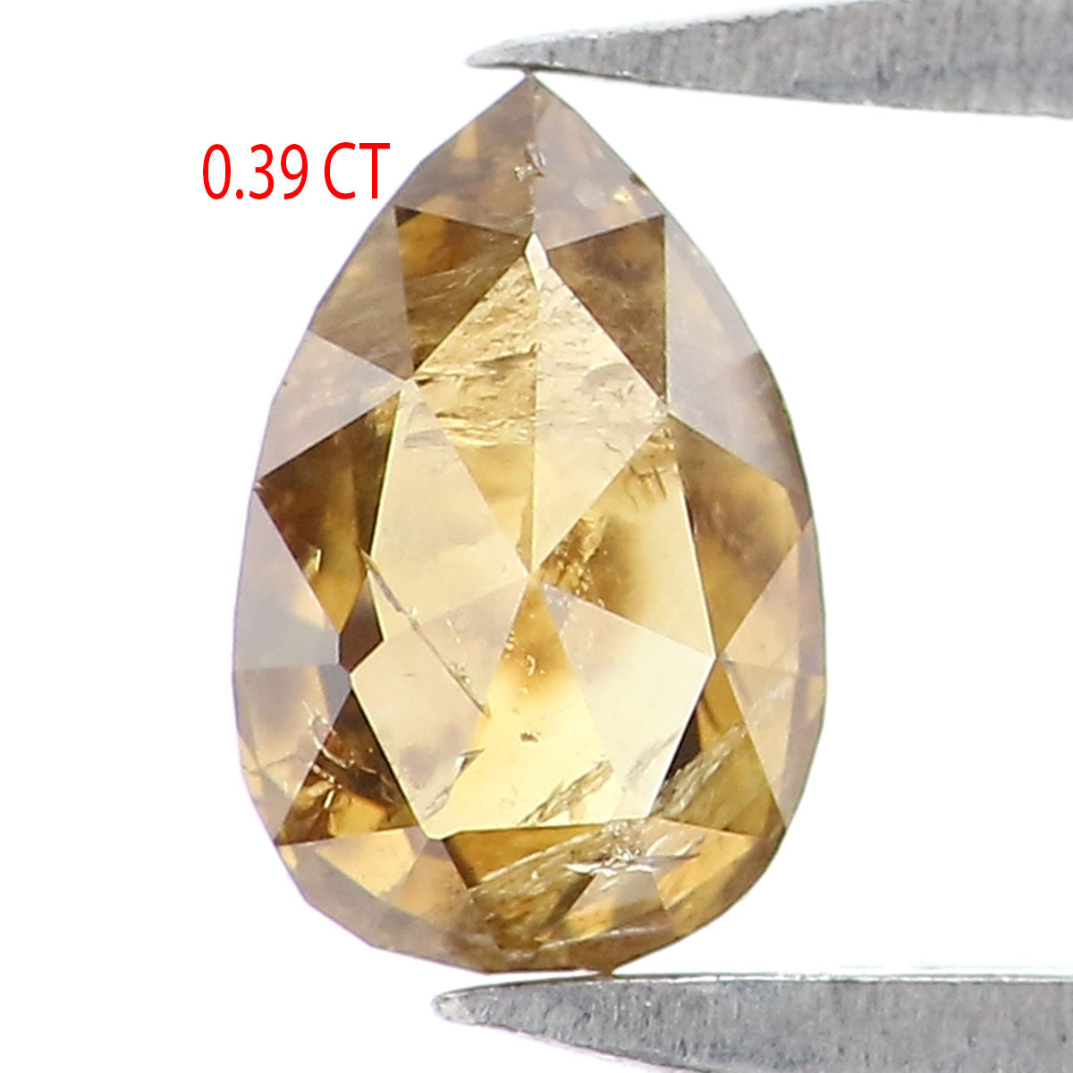 0.39 CT Natural Loose Pear Shape Diamond Brown Color Pear Cut Diamond 5.40 MM Natural Loose Diamond Pear Rose Cut Shape Diamond LQ6095