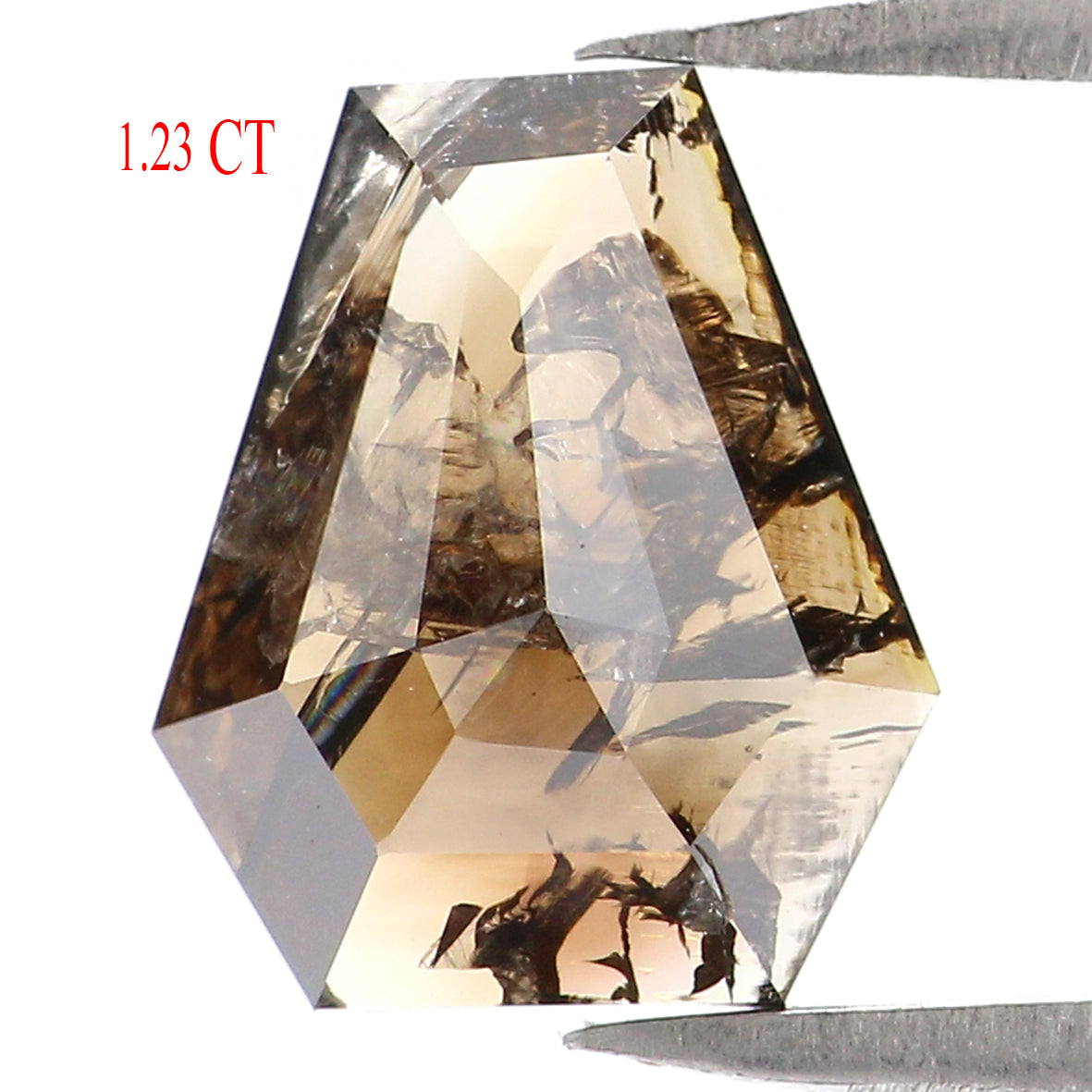 Natural Loose Coffin Diamond Brown Color 1.23 CT 9.00 MM Coffin Shape Rose Cut Diamond KDL7507