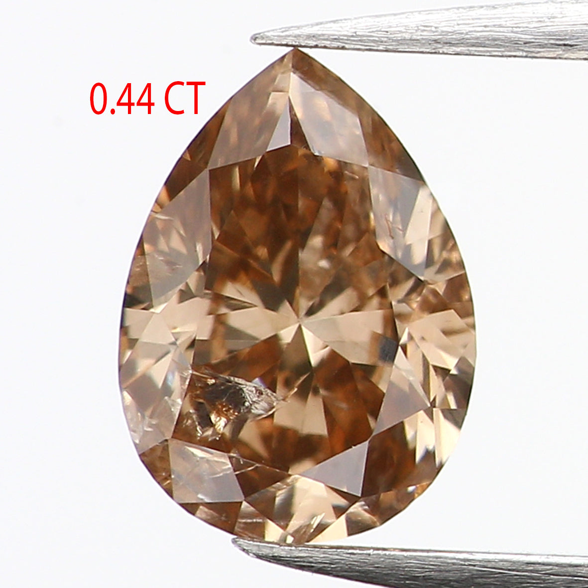 0.44 CT Natural Loose Diamond, Pear Diamond, Brown Diamond, Rustic Diamond, Pear Cut Diamond, Fancy Color Diamond, L669