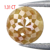 Natural Loose Rose Cut Brown Color Diamond 1.31 CT 6.45 MM Round Rose Cut Shape Diamond L9750