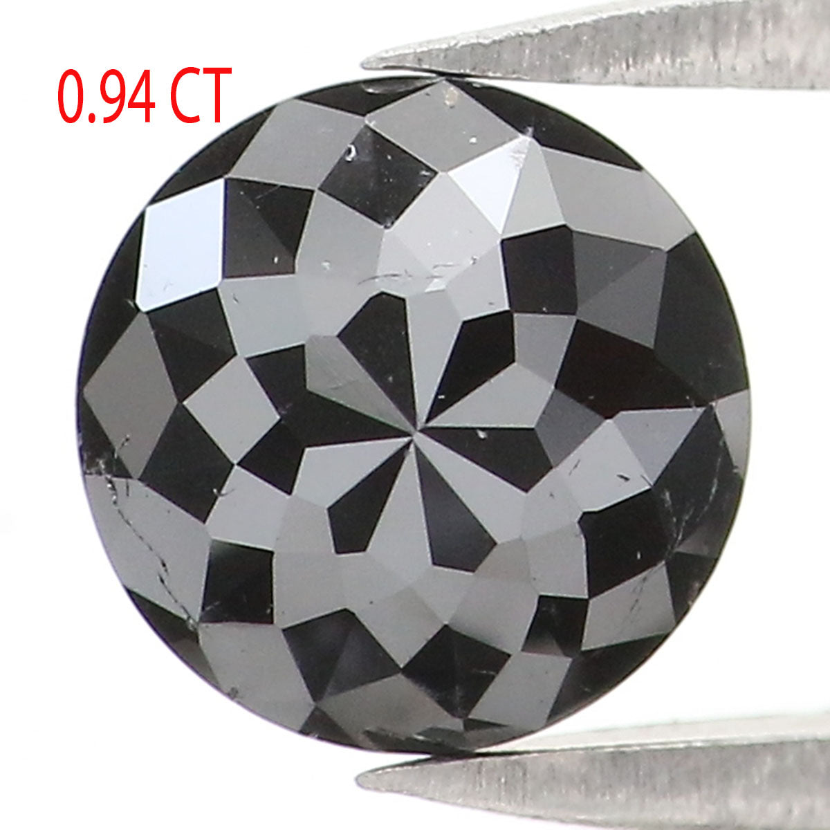 0.94 CT Natural Loose Round Rose Cut Diamond Black Color Round Shape Diamond 6.10 MM Natural Loose Black Color Round Rose Cut Diamond KQ1634