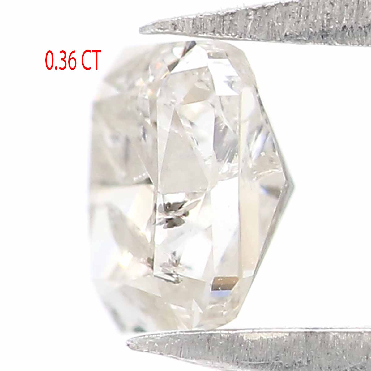 Natural Loose Cushion Yellow Grey Color Diamond 0.36 CT 3.90 MM Cushion Shape Rose Cut Diamond KR1811