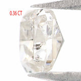 Natural Loose Cushion Yellow Grey Color Diamond 0.36 CT 3.90 MM Cushion Shape Rose Cut Diamond KR1811