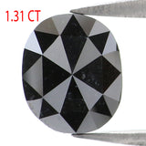Natural Loose Oval Diamond Black Color 1.31 CT 7.10 MM Oval Shape Rose Cut Diamond L7596
