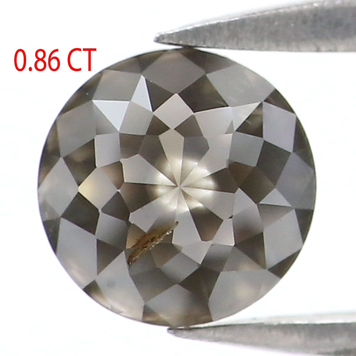 Natural Loose Rose Cut Black Grey Color Diamond 0.86 CT 5.50 MM Round Rose Cut Shape Diamond KR2088