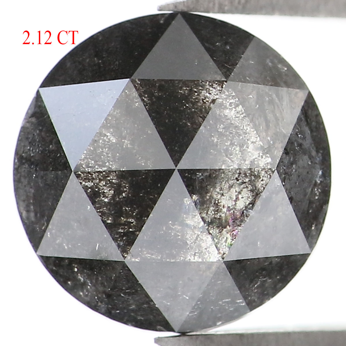 2.12 CT Natural Loose Round Rose Cut Diamond Salt And Pepper Round Shape Diamond 8.20 MM Natural Loose Diamond Round Rose Cut Diamond QL1534