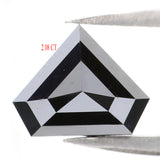 Natural Loose Shield Black Color Diamond 2.08 CT 7.55 MM Shield Shape Rose Cut Diamond L9188