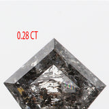 0.28 CT Natural Loose Diamond, Shield Cut Diamond, Salt And Pepper Diamond, Black Diamond, Grey Diamond, Antique Rose Cut Diamond KDL440