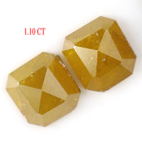 Natural Loose Radiant Diamond Yellow Color 1.10 CT 5.20 MM Radiant Shape Rose Cut Diamond KDK1275