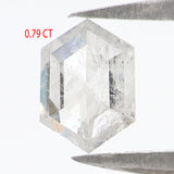 Natural Loose Hexagon Diamond White - G Color 0.79 CT 6.50 MM Hexagon Shape Rose Cut Diamond KDL2587