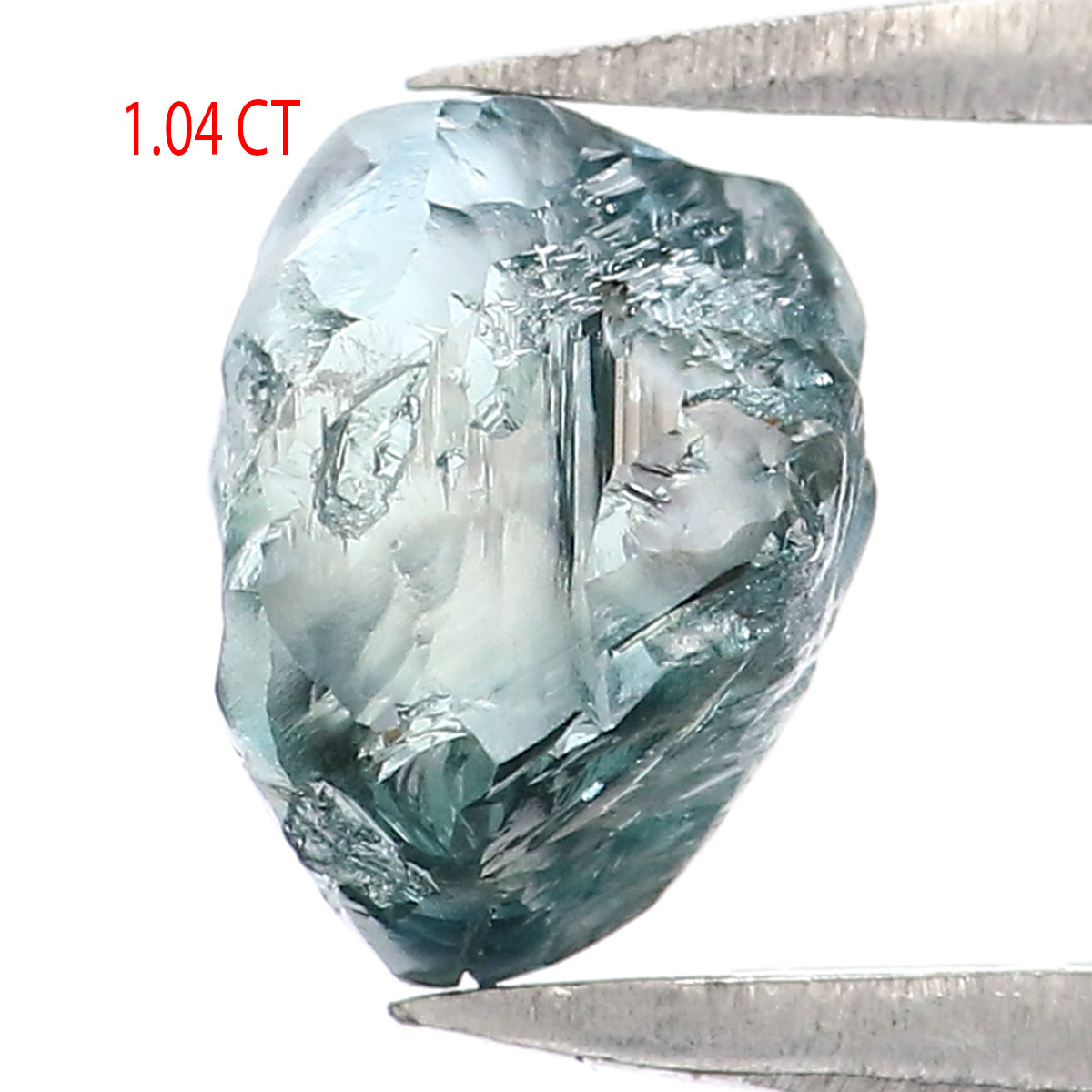 Natural Loose Rough Blue Color Diamond 1.04 CT 6.61 MM Rough Irregular Cut Diamond KDL2256