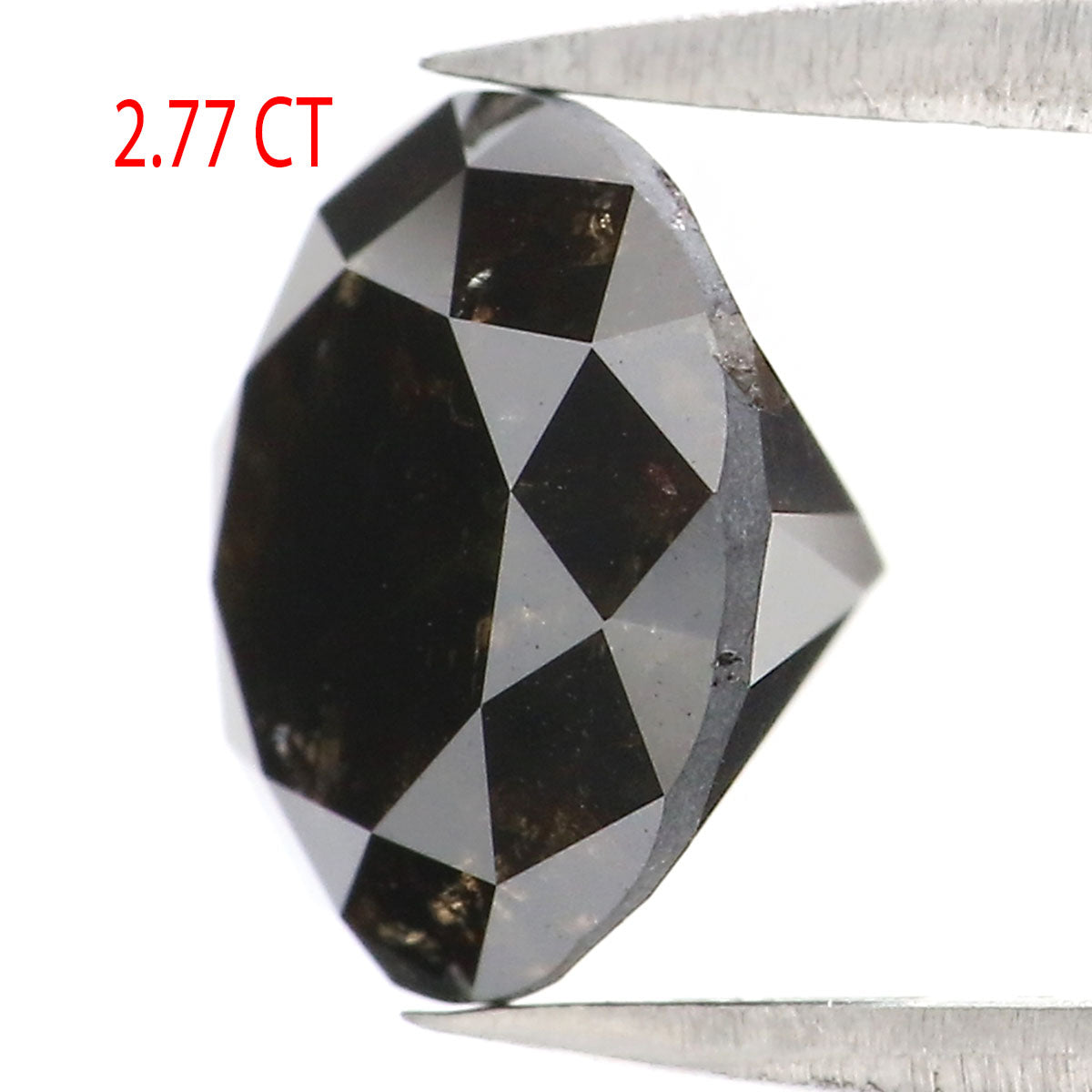 Natural Loose Round Black Color Diamond 2.77 CT 8.50 MM Round Shape Brilliant Cut Diamond L8491