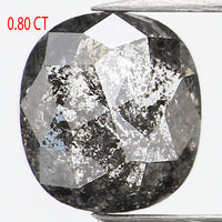 0.80 Ct Natural Loose Diamond, Cushion Diamond, Salt And Pepper, Black Diamond, Grey Diamond, Cushion Cut Diamond, Geometric Diamond KDL762