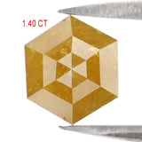 Natural Loose Hexagon Yellow Color Diamond 1.40 CT 7.48 MM Hexagon Shape Rose Cut Diamond L2690