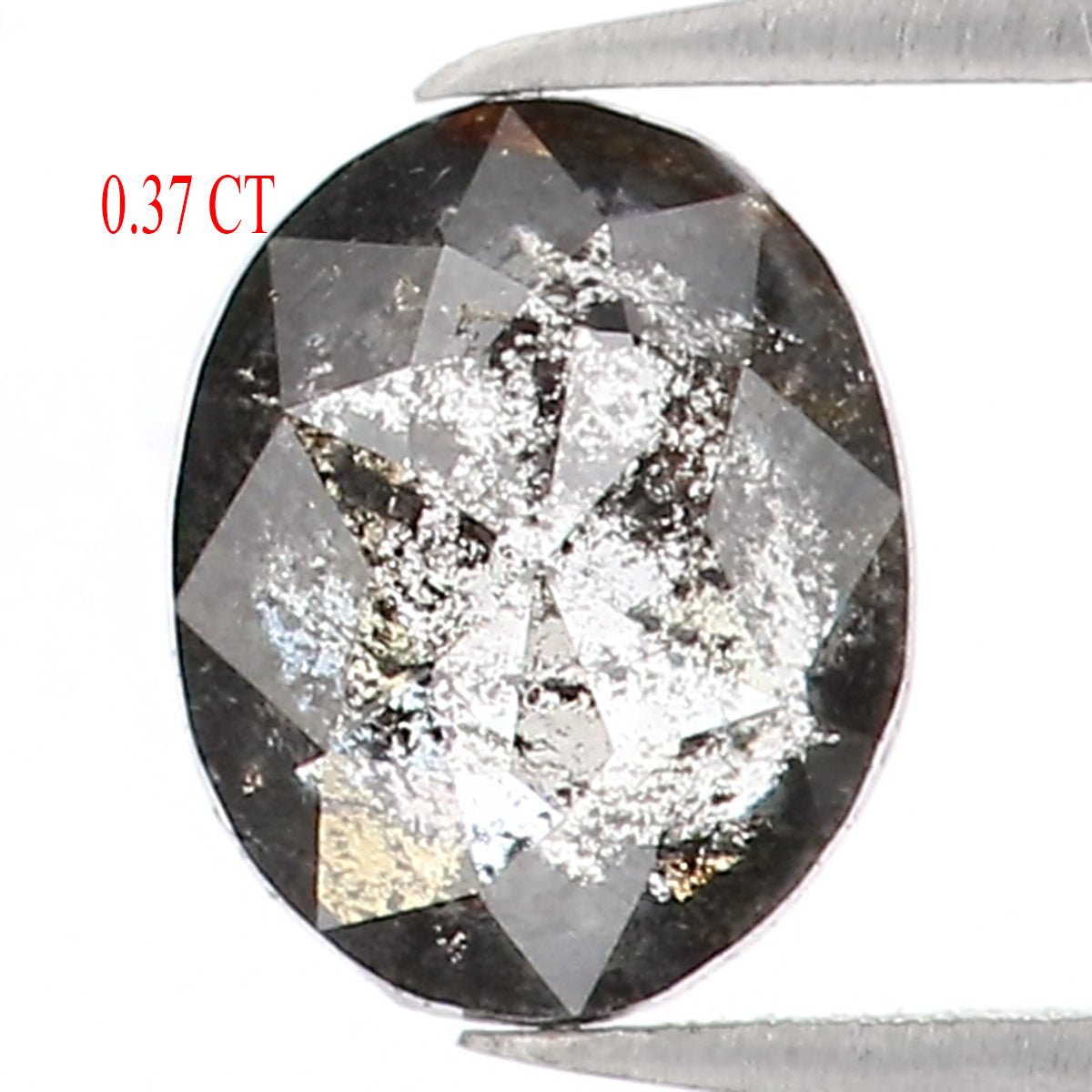 0.37 Ct Natural Loose Oval Shape Diamond Black Color Oval Cut Diamond 5.00 MM Natural Loose Salt And Pepper Oval Shape Diamond LQ1185