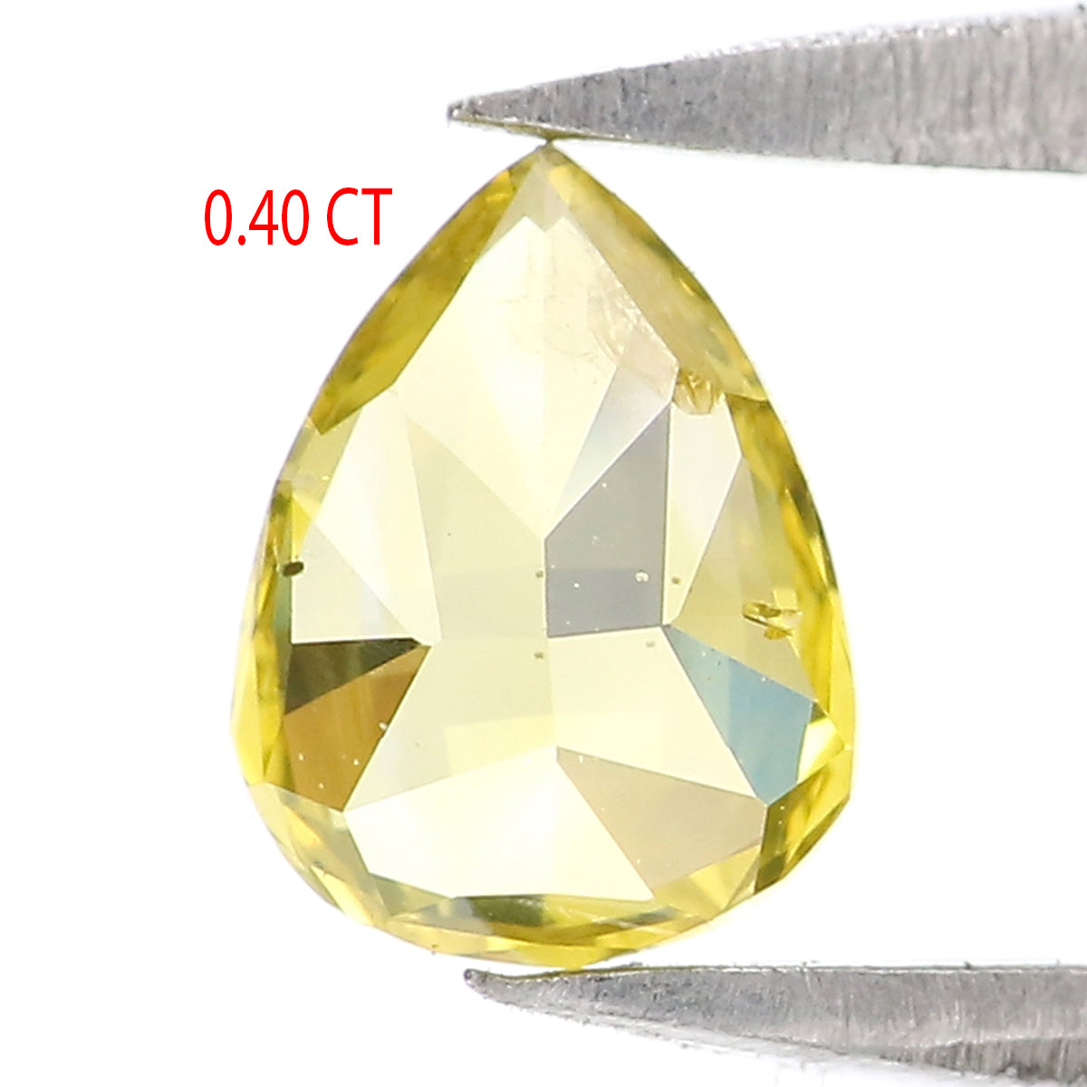 Natural Loose Diamond Pear Greenish Yellow Color SI2 Clarity 5.85 MM 0.40 Ct L6514