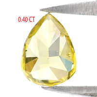 Natural Loose Diamond Pear Greenish Yellow Color SI2 Clarity 5.85 MM 0.40 Ct L6514