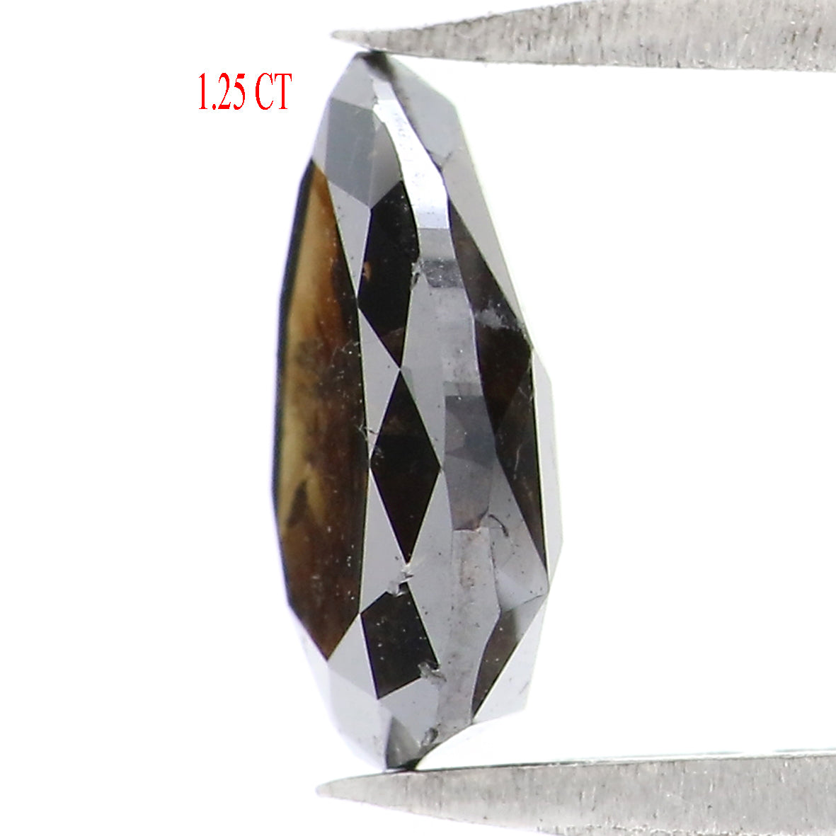 Natural Loose Pear Dark Brown Color Diamond 1.25 CT 8.55 MM Pear Shape Rose Cut Diamond L8238