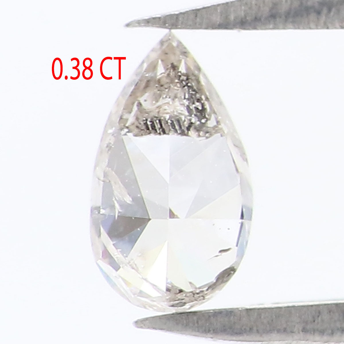 Natural Loose Pear Grey Color Diamond 0.38 CT 6.00 MM Pear Shape Rose Cut Diamond KR848