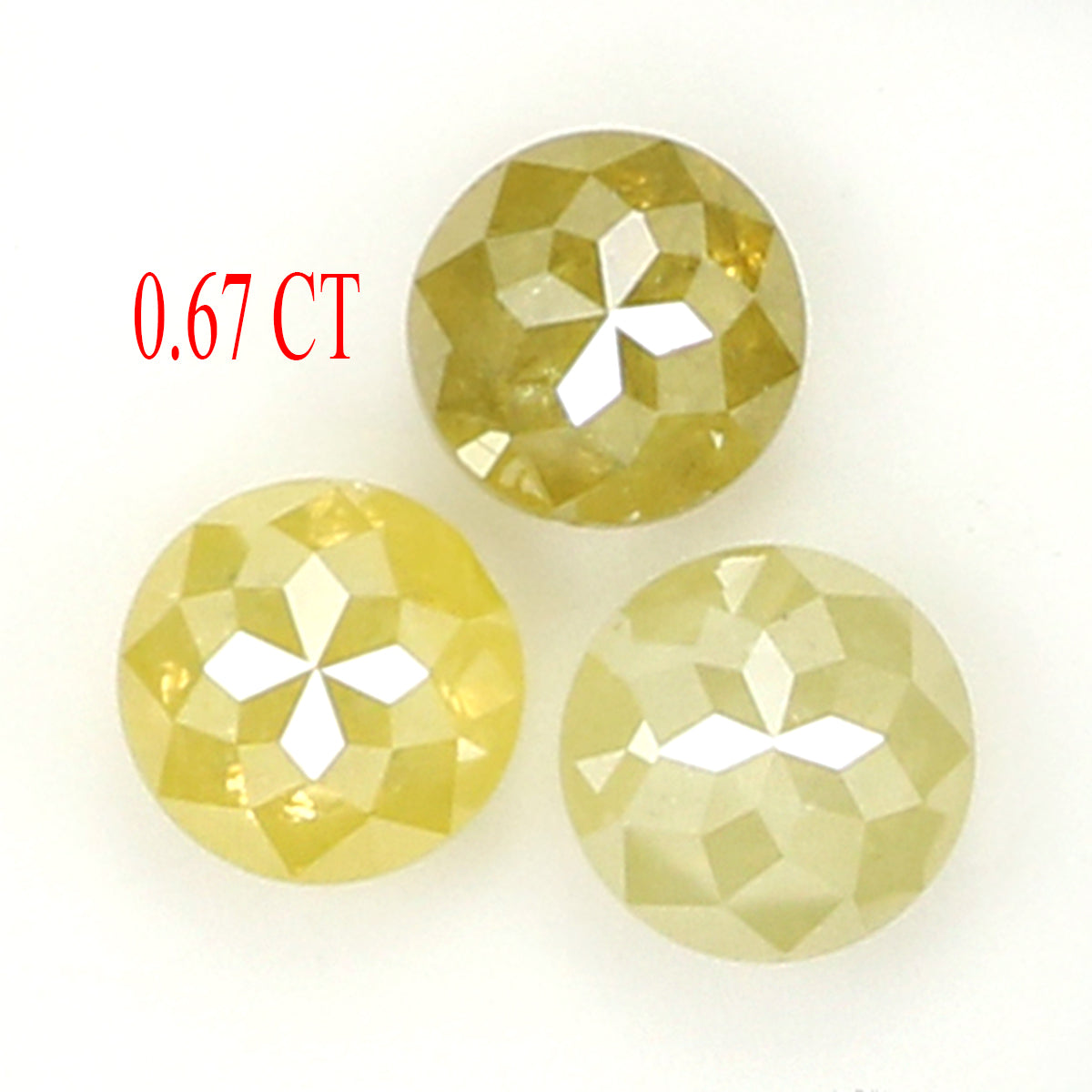 0.67 CT Natural Loose Rose Cut Diamond Yellow Color Round Cut Diamond 3.30 MM Natural Loose Diamond Round Rose Cut Shape Diamond LQ6333