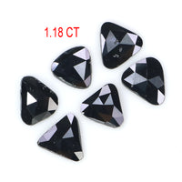 Natural Loose Slice Black Color Diamond 1.18 CT 5.50 MM Slice Shape Rose Cut Diamond L2672