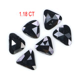 Natural Loose Slice Black Color Diamond 1.18 CT 5.50 MM Slice Shape Rose Cut Diamond L2672