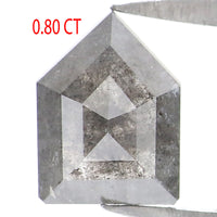 Natural Loose Shield Salt And Pepper Diamond Black Grey Color 0.80 CT 6.75 MM Shield Shape Rose Cut Diamond L8190