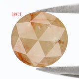 Natural Loose Rose Cut Yellow Grey Diamond Color 0.89 CT 5.75 MM Round Rose Cut Shape Diamond L8867