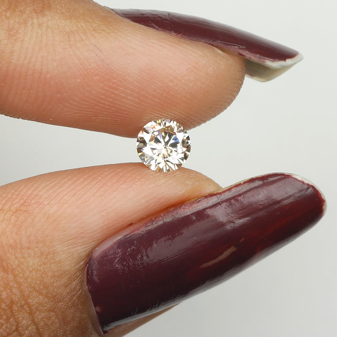 0.426 Ct Natural Loose Round Shape Diamond Brown Color Round Diamond 4.90 MM Natural Loose Brown Color Round Brilliant Cut Diamond LQ5254