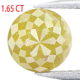 Natural Loose Rose Cut Yellow Color Diamond 1.65 CT 6.60 MM Round Rose Cut Shape Diamond L5279