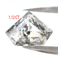 Natural Loose Shield Salt And Pepper Diamond Black Grey Color 1.12 CT 5.62 MM Shield Shape Rose Cut Diamond KDL2593