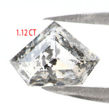 Natural Loose Shield Salt And Pepper Diamond Black Grey Color 1.12 CT 5.62 MM Shield Shape Rose Cut Diamond KDL2593