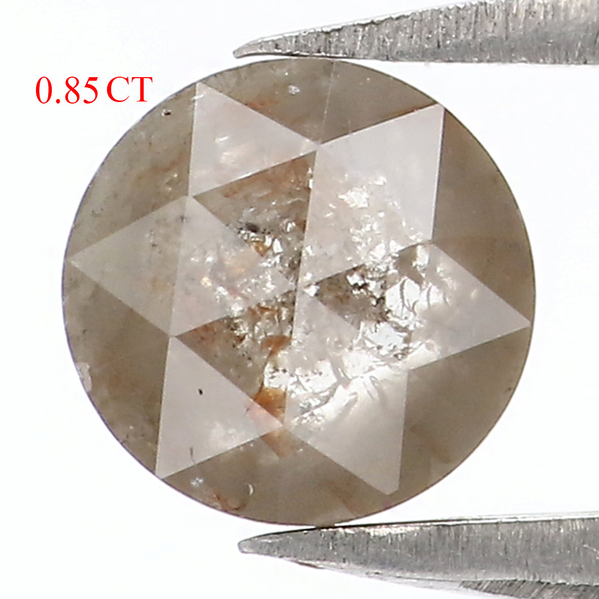 0.85 CT Natural Loose Round Rose Cut Diamond Gray Color Round Shape Diamond 5.70 MM Natural Loose Gray Color Round Rose Cut Diamond KQ1901