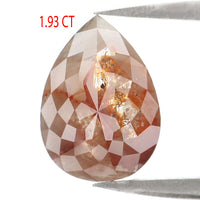 Natural Loose Pear Brown Color Diamond 1.93 CT 10.66 MM Pear Shape Rose Cut Diamond L2465