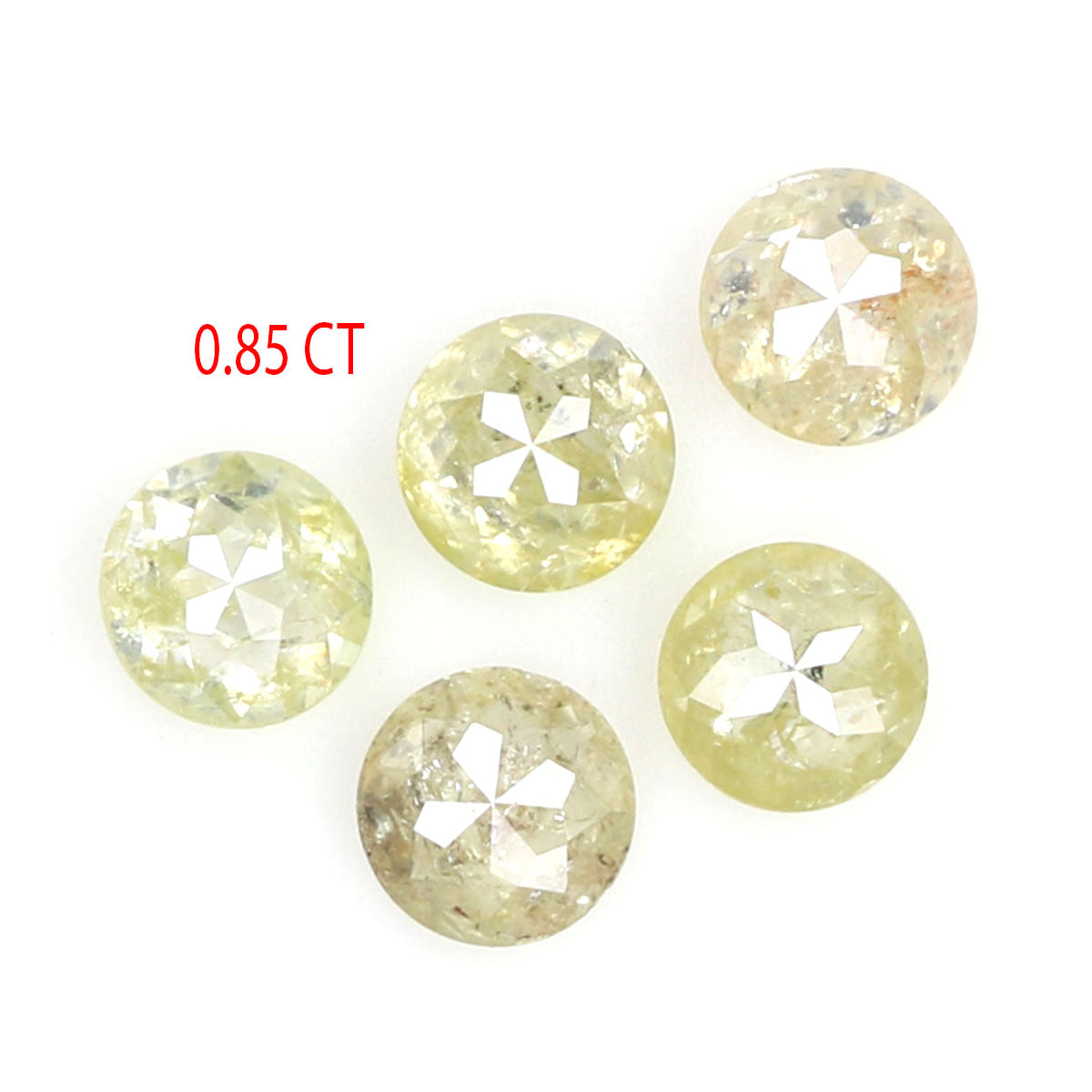 Natural Loose Rose Cut Yellow Color Diamond 0.85 CT 3.10 MM Round Rose Cut Shape Diamond L9272