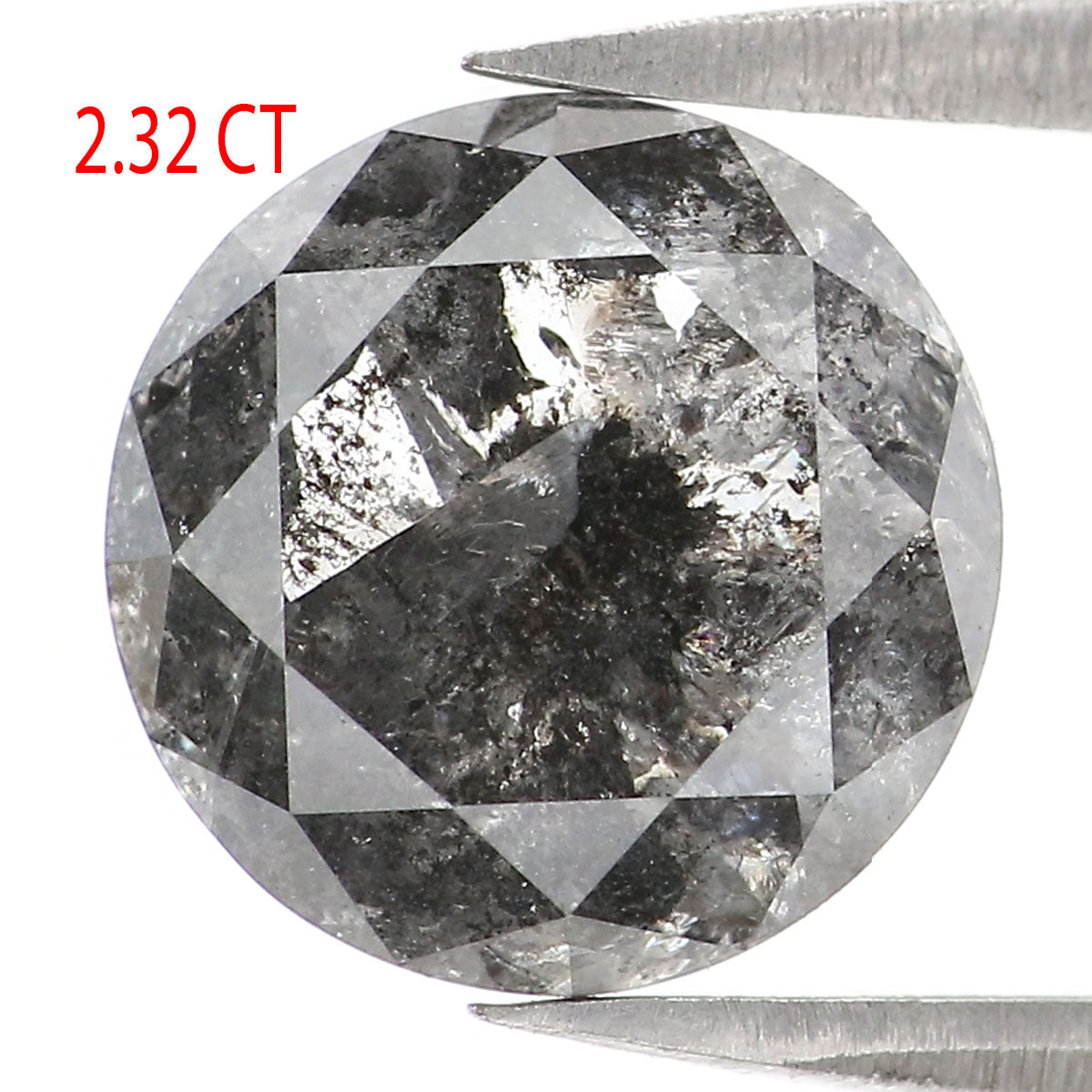 2.32 CT Natural Loose Round Rose Cut Diamond Salt And Pepper Round Shape Diamond 8.55 MM Natural Loose Diamond Round Rose Cut Diamond QL2435