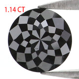 Natural Loose Round Rose Cut Black Color Diamond 1.14 CT 6.10 MM Rose Cut Shape Diamond KR1641