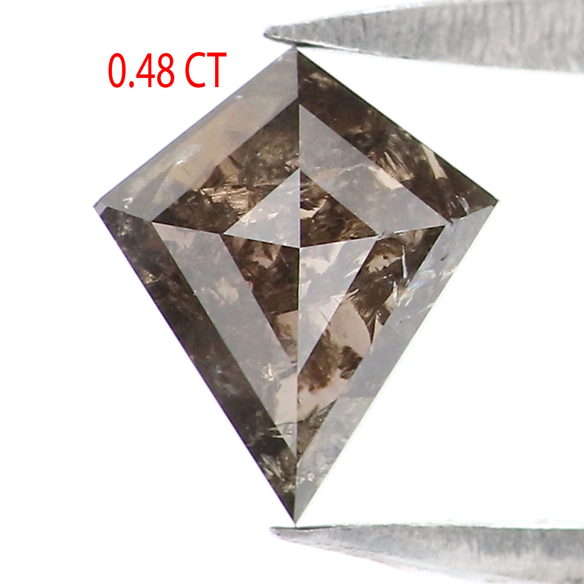 Natural Loose Kite Diamond Brown Color 0.48 CT 6.24 MM Kite Shape Rose Cut Diamond KDL2476