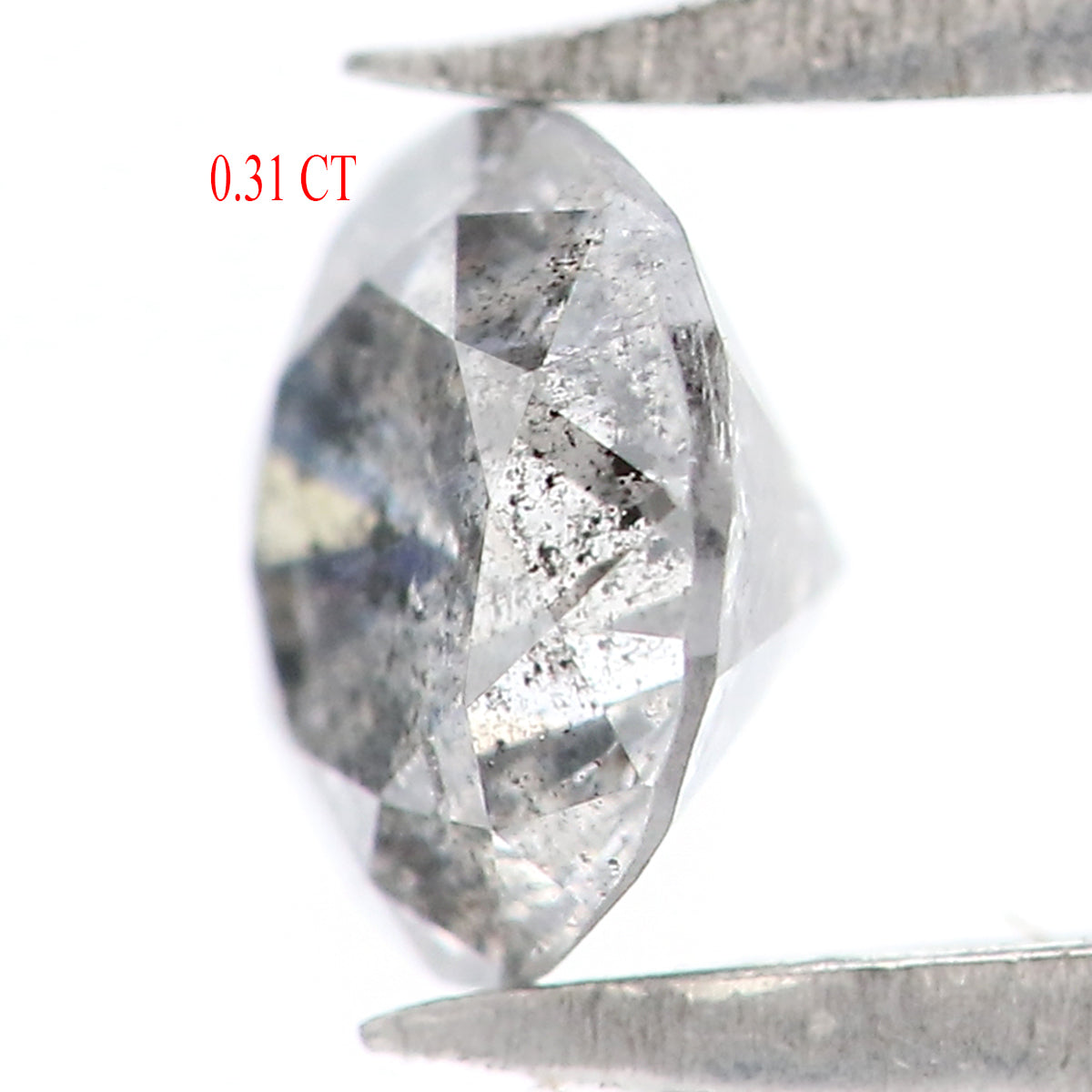 0.36 CT Natural Loose Round Shape Diamond Salt And Pepper Round Diamond 4.30 MM Natural Black Grey Color Round Brilliant Cut Diamond LQ1964