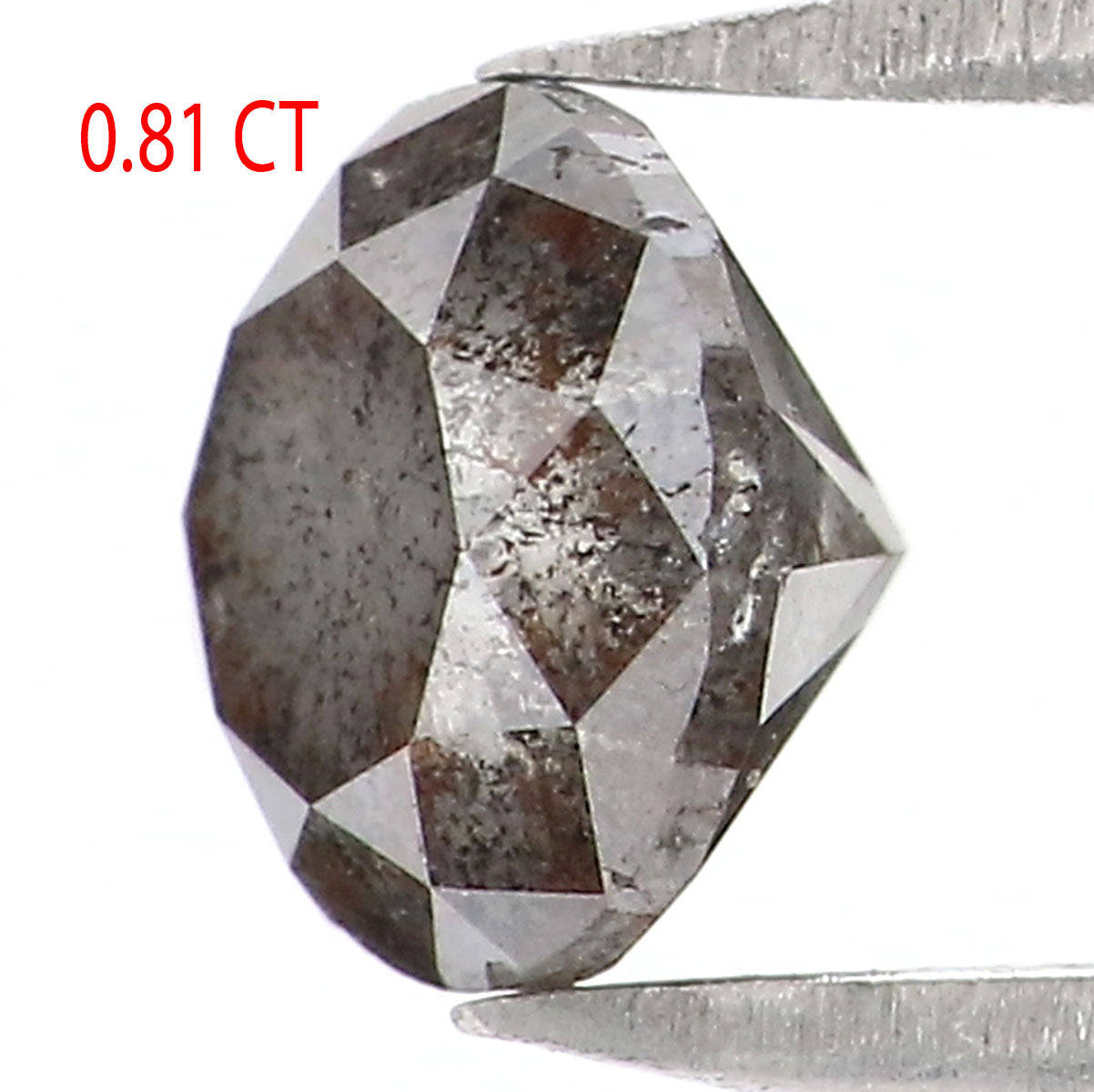 0.81 CT Natural Loose Round Shape Diamond Salt And Pepper Round Cut Diamond 5.40 MM Natural Black Color Round Brilliant Cut Diamond LQ9412