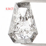 Natural Loose Coffin Salt And Pepper Diamond Black Grey Color 0.34 CT 5.05 MM Coffin Shape Rose Cut Diamond KDK2401