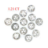 Natural Loose Round Rose Cut Diamond, Salt And Pepper Round Diamond, Natural Loose Diamond, Rose Cut Diamond, 1.21 CT Round Shape KR2648
