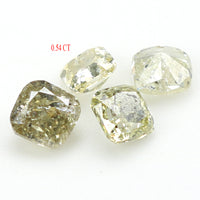 Natural Loose Cushion Yellow Color Diamond 0.54 CT 2.60 MM Cushion Shape Rose Cut Diamond L1585