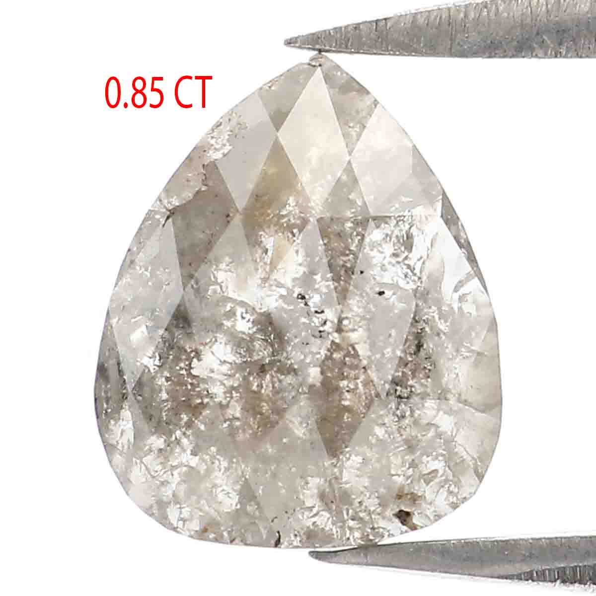 0.85 CT Natural Loose Pear Shape Diamond Grey Color Pear Cut Diamond 8.00 MM Natural Loose Grey Color Diamond Pear Rose Cut Diamond LQ6982