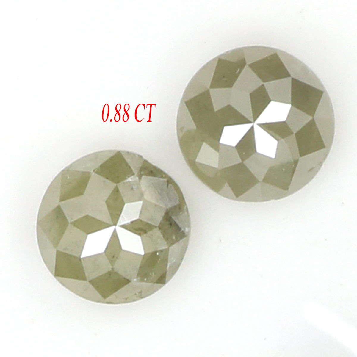 Natural Loose Rose Cut Diamond Grey Color 0.88 CT 4.30 MM Round Rose Cut Shape Diamond KDL6383